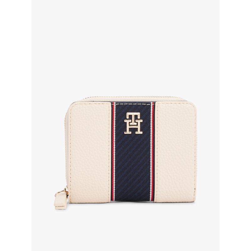TOMMY HILFIGER - Billetera Legacy Monogram Beige Tommy Hilfiger