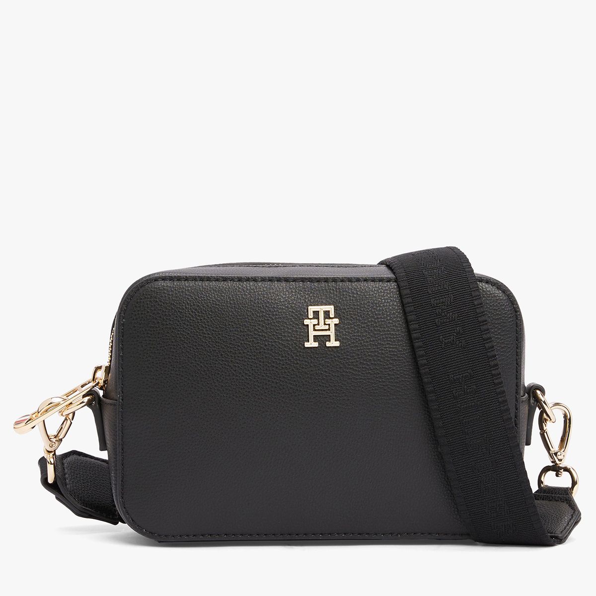 TOMMY HILFIGER - Bandolera Th Soft Logo Negro Tommy Hilfiger