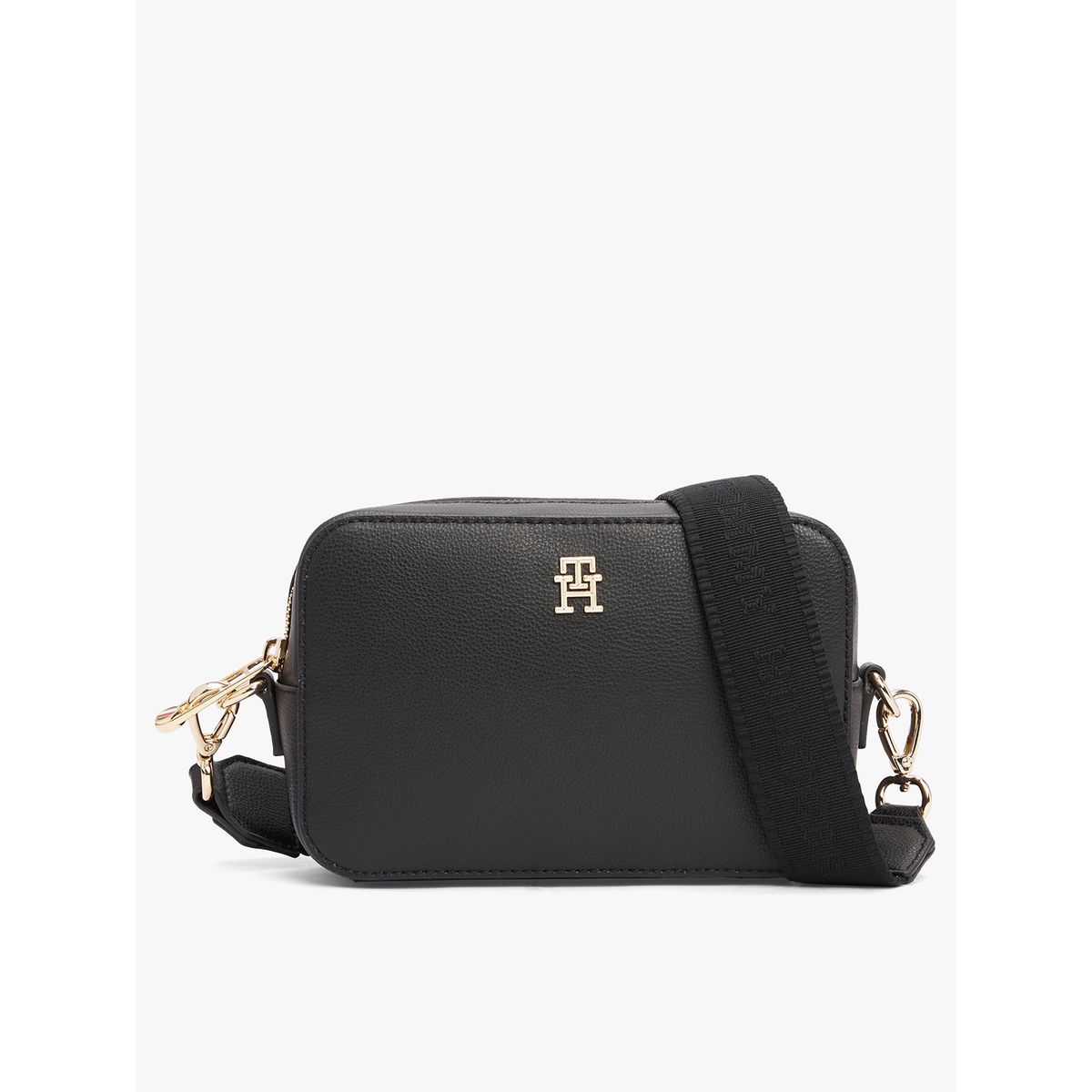 TOMMY HILFIGER - Bandolera Th Soft Logo Negro Tommy Hilfiger