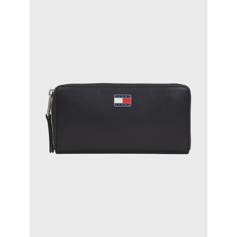 TOMMY HILFIGER - Billetera Pillow Con Cierre Negro Tommy Jeans