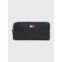 TOMMY HILFIGER - Billetera Pillow Con Cierre Negro Tommy Jeans