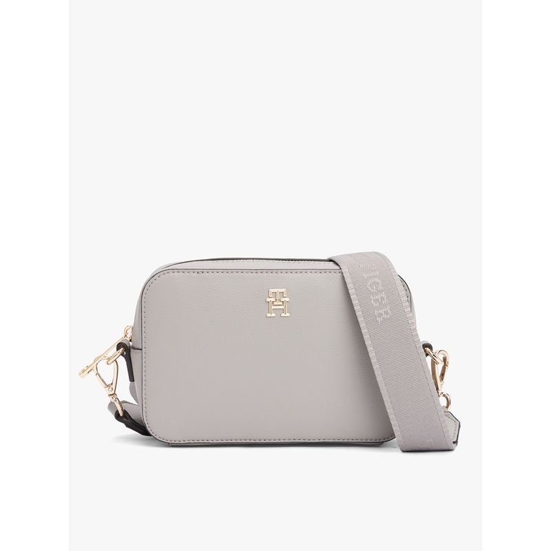 TOMMY HILFIGER - Bandolera Th Soft Logo Gris Tommy Hilfiger
