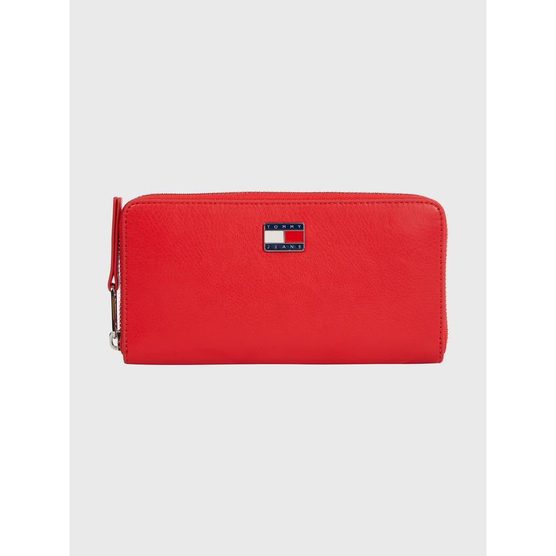 TOMMY HILFIGER - Billetera Pillow Con Cierre Rojo Tommy Jeans