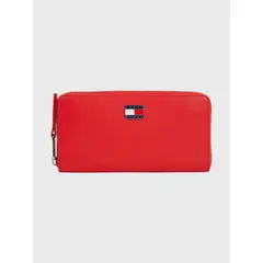 TOMMY HILFIGER - Billetera Pillow Con Cierre Rojo Tommy Jeans