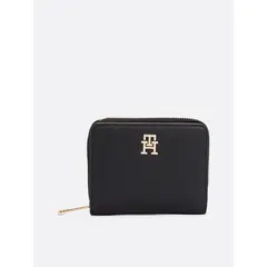 TOMMY HILFIGER - Billetera Soft Con Cierre Negro