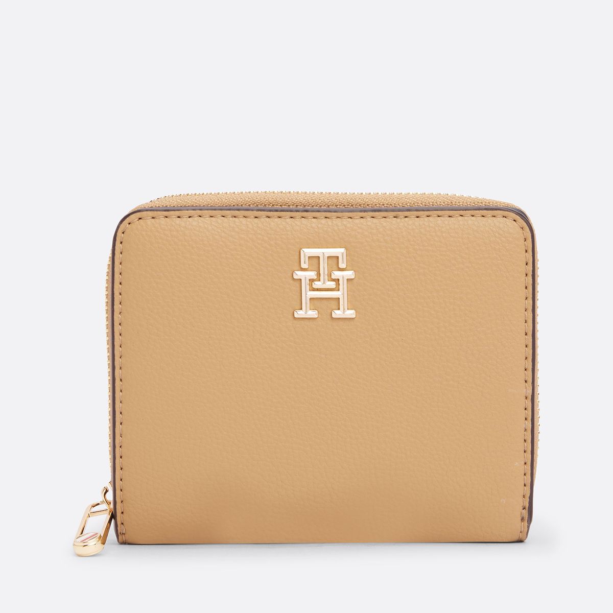 TOMMY HILFIGER - Billetera Soft Con Cierre Beige Tommy Hilfiger