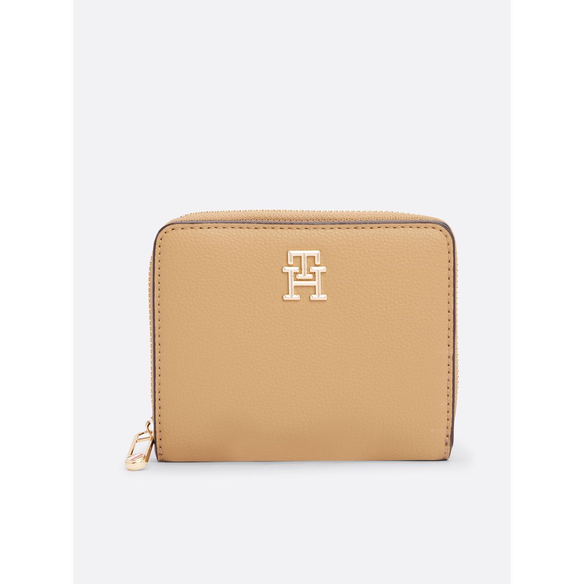 TOMMY HILFIGER - Billetera Soft Con Cierre Beige Tommy Hilfiger