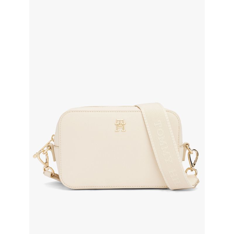TOMMY HILFIGER - Bandolera Th Soft Logo Beige Tommy Hilfiger