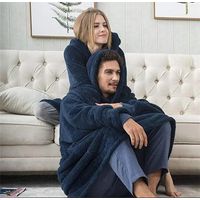 Polerones Felpa Con Capucha Manta Polar Frazada Chiporro Azul