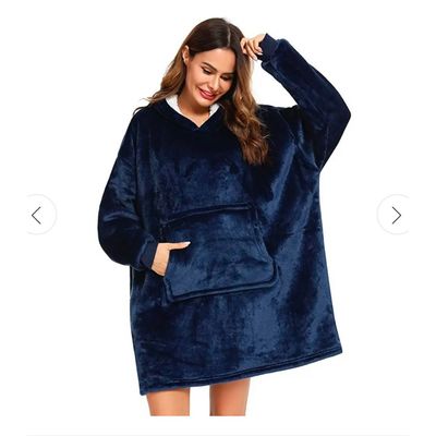 Imagen 2 del producto Polerones Felpa Con Capucha Manta Polar Frazada Chiporro Azul