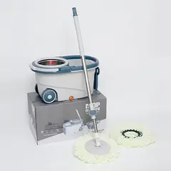 GENERICO - Mopa Trapeador Giratorio 360 Acero Inoxidable Blanco