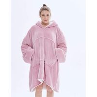 Polerones Felpa Con Capucha Manta Polar Frazada Chiporro Rosado