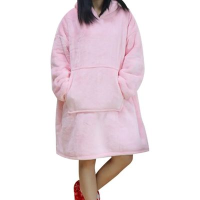 Imagen 2 del producto Polerones Felpa Con Capucha Manta Polar Frazada Chiporro Rosado
