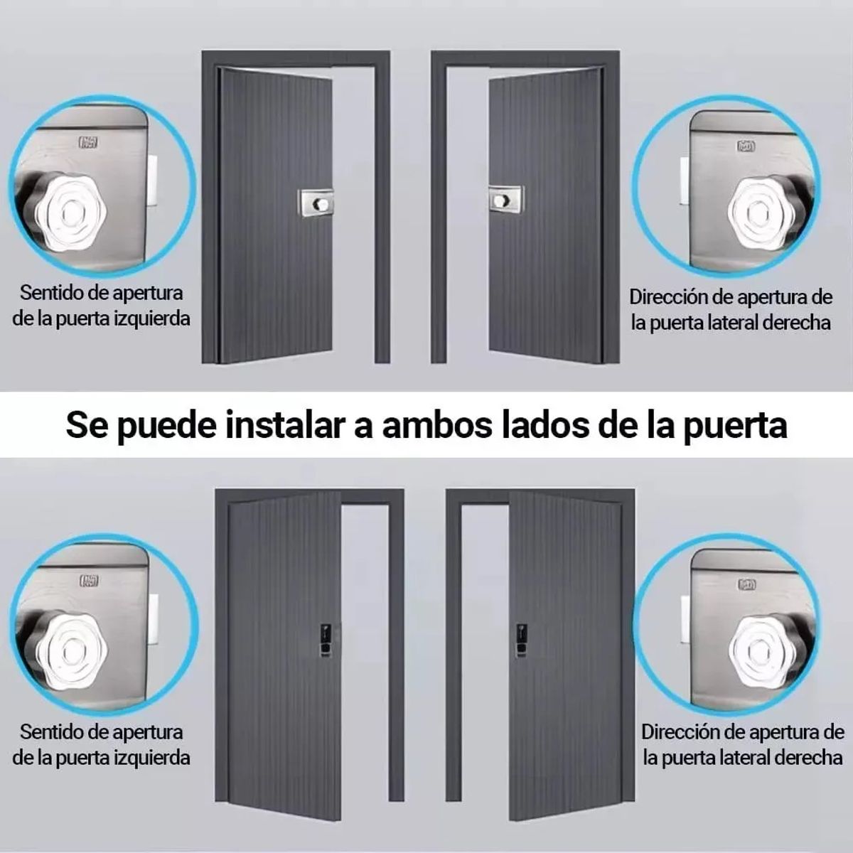 MUNDO MAGIA - Chapa Cerradura Inteligente Negro Electrónica Exterior Tuya