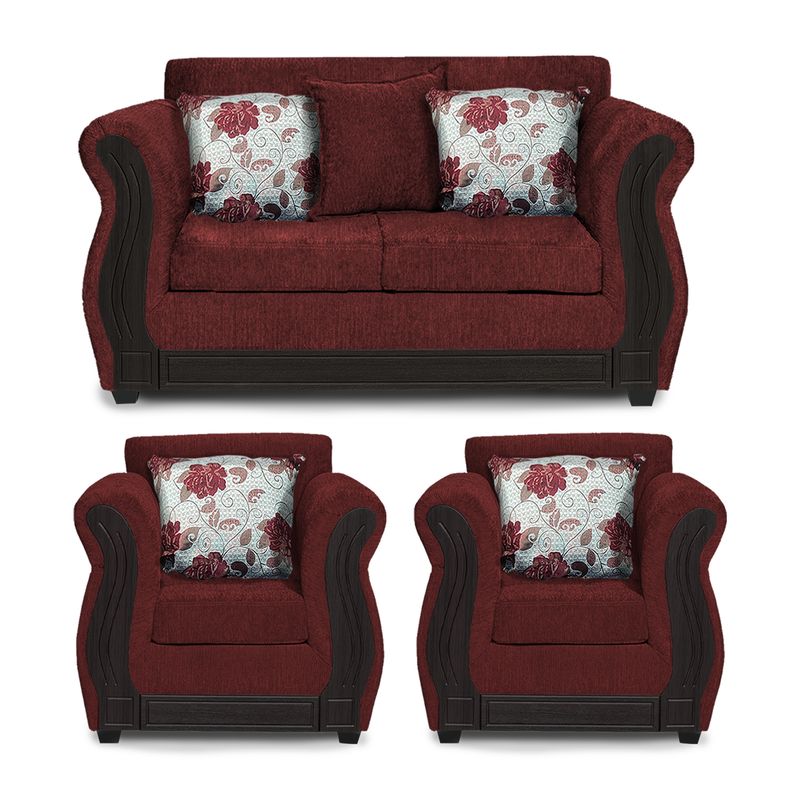 ADONIS LEUDH - Living 2+1+1 Caburgua Chenille Rojo