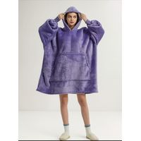 Polerones Felpa Con Capucha Manta Polar Frazada Chiporro lila
