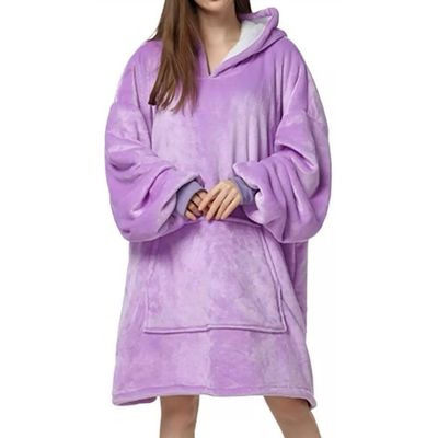 Imagen 2 del producto Polerones Felpa Con Capucha Manta Polar Frazada Chiporro lila