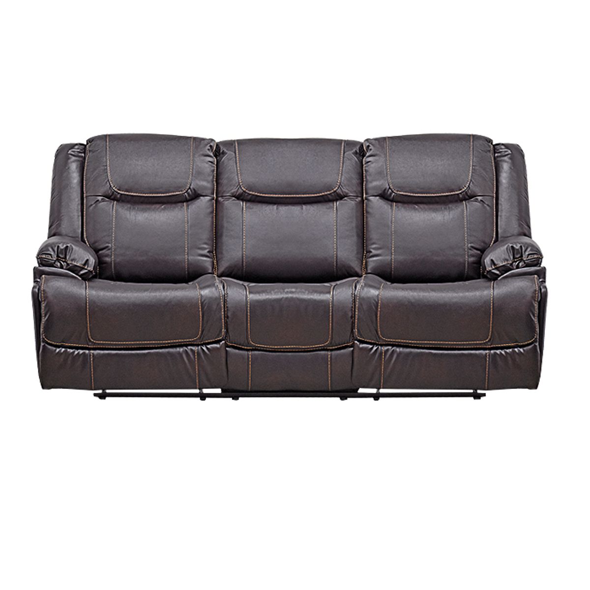 MSA MUEBLES SANTA ANA - Sofá Reclinable 3 Cuerpos Cuero Florence