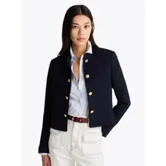 TOMMY HILFIGER - Chaqueta Slin Fit De Cuello Mao Azul