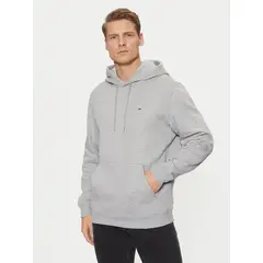 TOMMY HILFIGER - Polerón Hoodie Solid Con Logo Gris Tommy Jeans