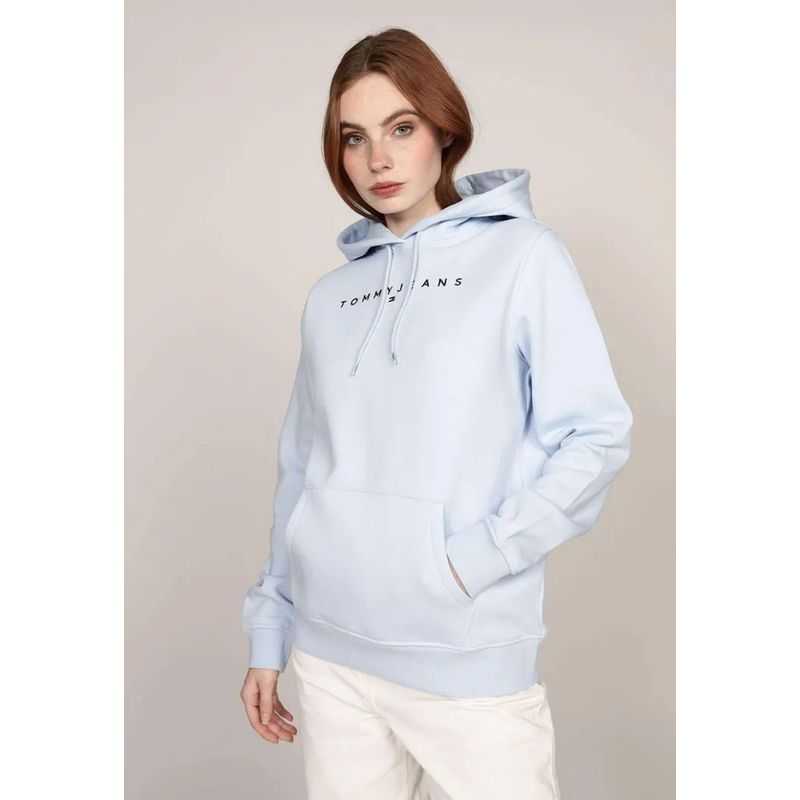 TOMMY HILFIGER - Polerón Hoodie Logo Monotype Celeste Tommy Jeans