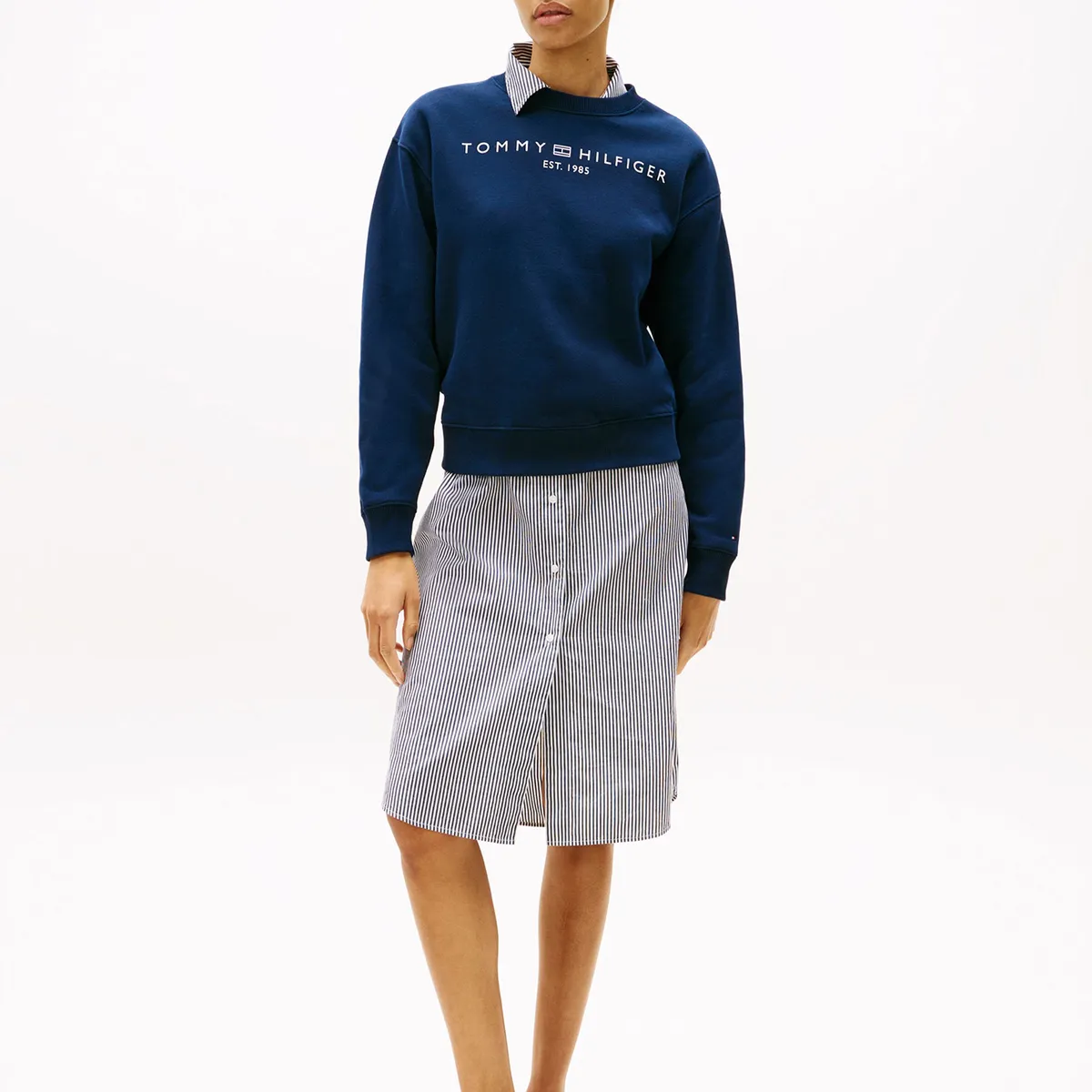 TOMMY HILFIGER - Polerón Modern Con Logo Azul Tommy Hilfiger