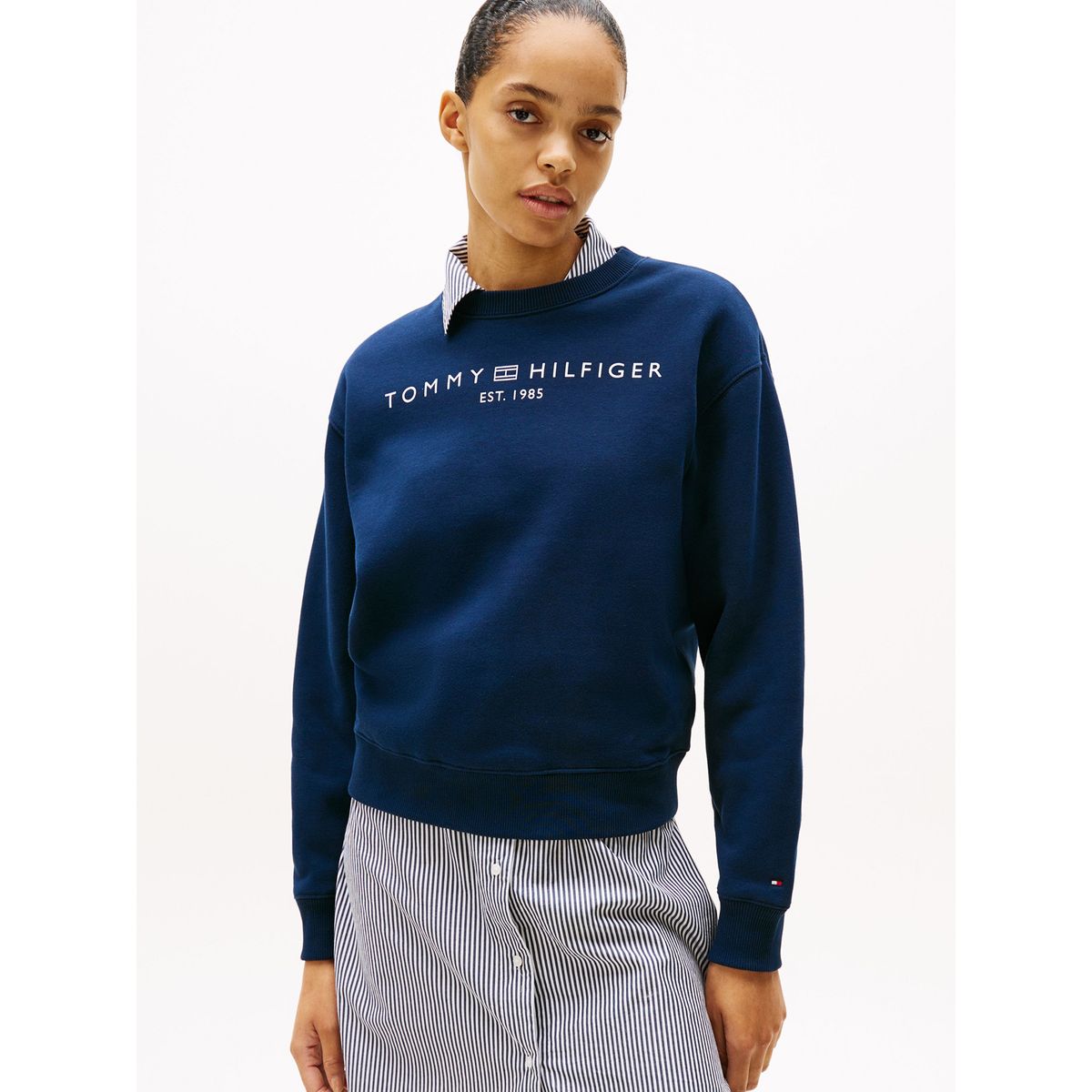 TOMMY HILFIGER - Polerón Modern Con Logo Azul Tommy Hilfiger