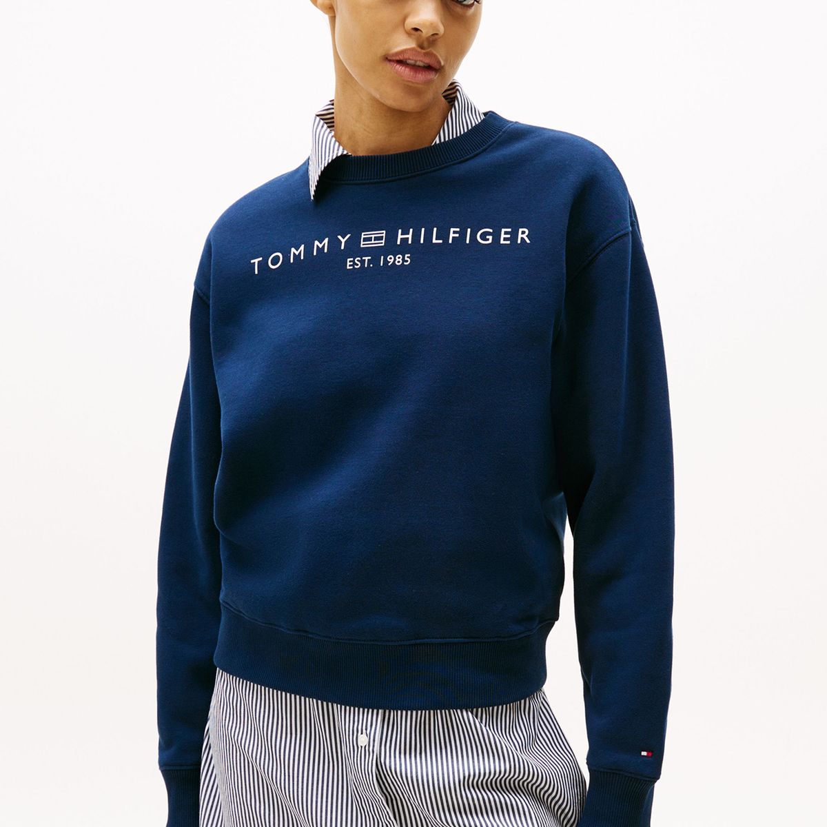 TOMMY HILFIGER - Polerón Modern Con Logo Azul Tommy Hilfiger