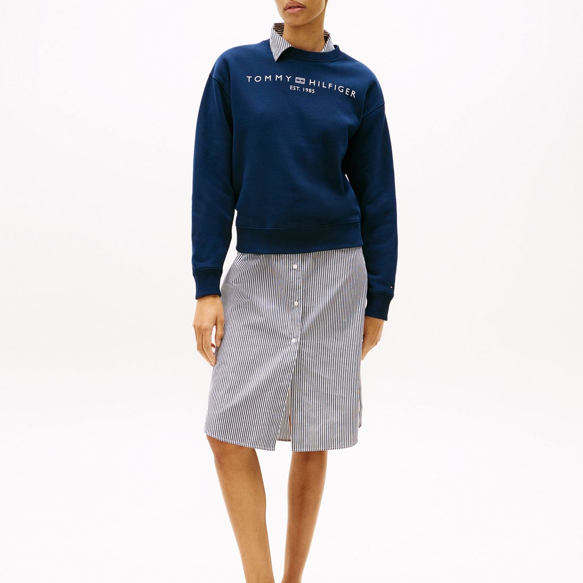 TOMMY HILFIGER - Polerón Modern Con Logo Azul Tommy Hilfiger