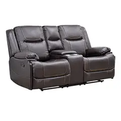 MSA MUEBLES SANTA ANA - Sofá Reclinable 2 Cuerpos con Consola Florence
