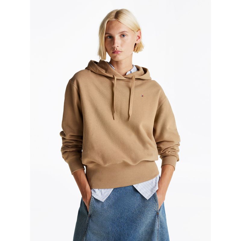 TOMMY HILFIGER - Polerón Hoodie Modern Flag Beige Tommy Hilfiger