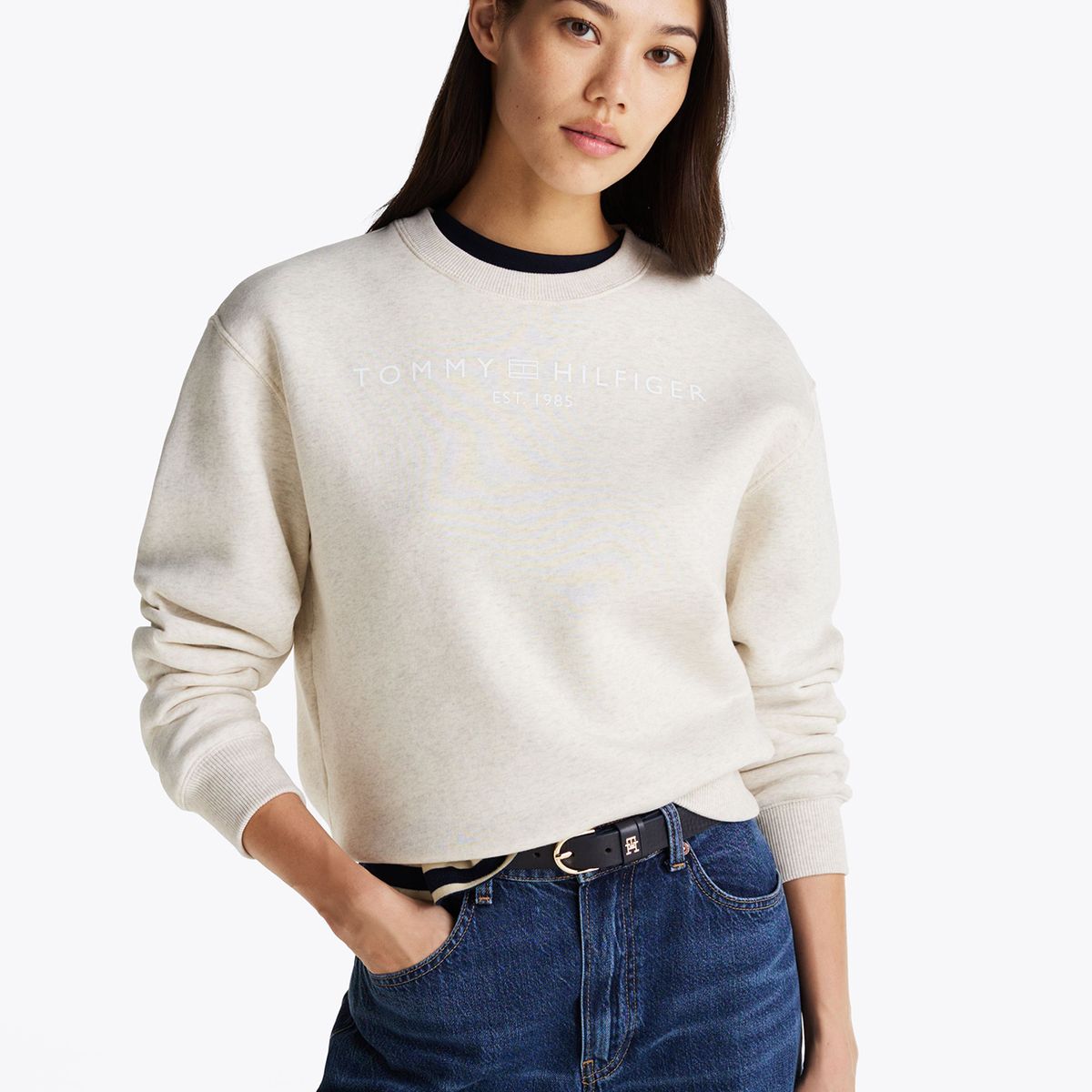 TOMMY HILFIGER - Polerón Modern Con Logo Blanco Tommy Hilfiger