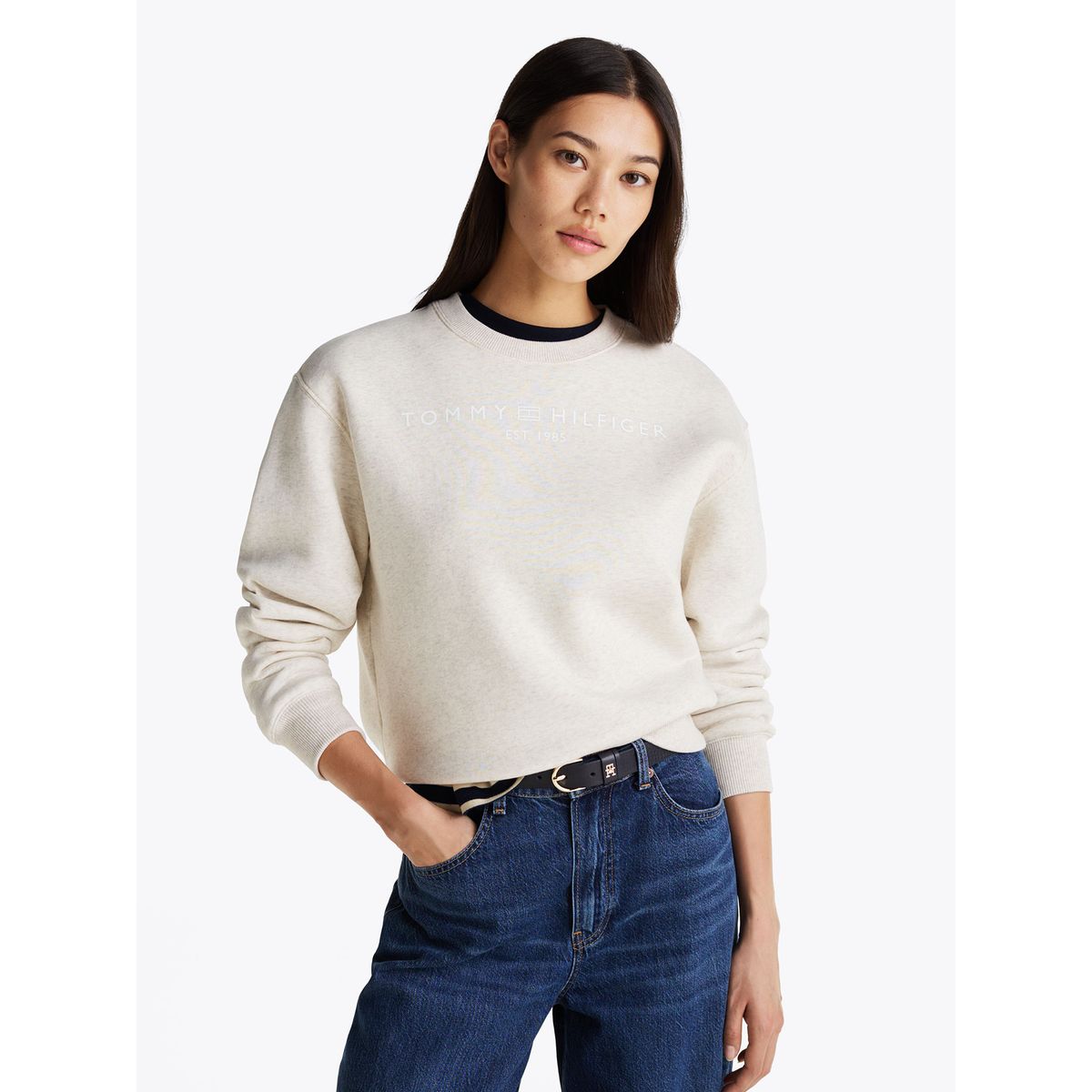 TOMMY HILFIGER - Polerón Modern Con Logo Blanco Tommy Hilfiger