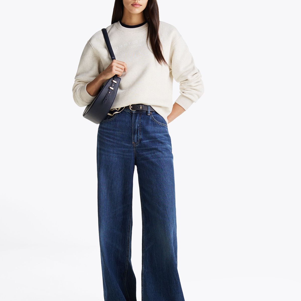 TOMMY HILFIGER - Polerón Modern Con Logo Blanco Tommy Hilfiger