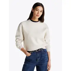 TOMMY HILFIGER - Polerón Modern Con Logo Blanco