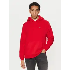 TOMMY HILFIGER - Polerón Hoodie Solid Con Logo Rojo Tommy Jeans