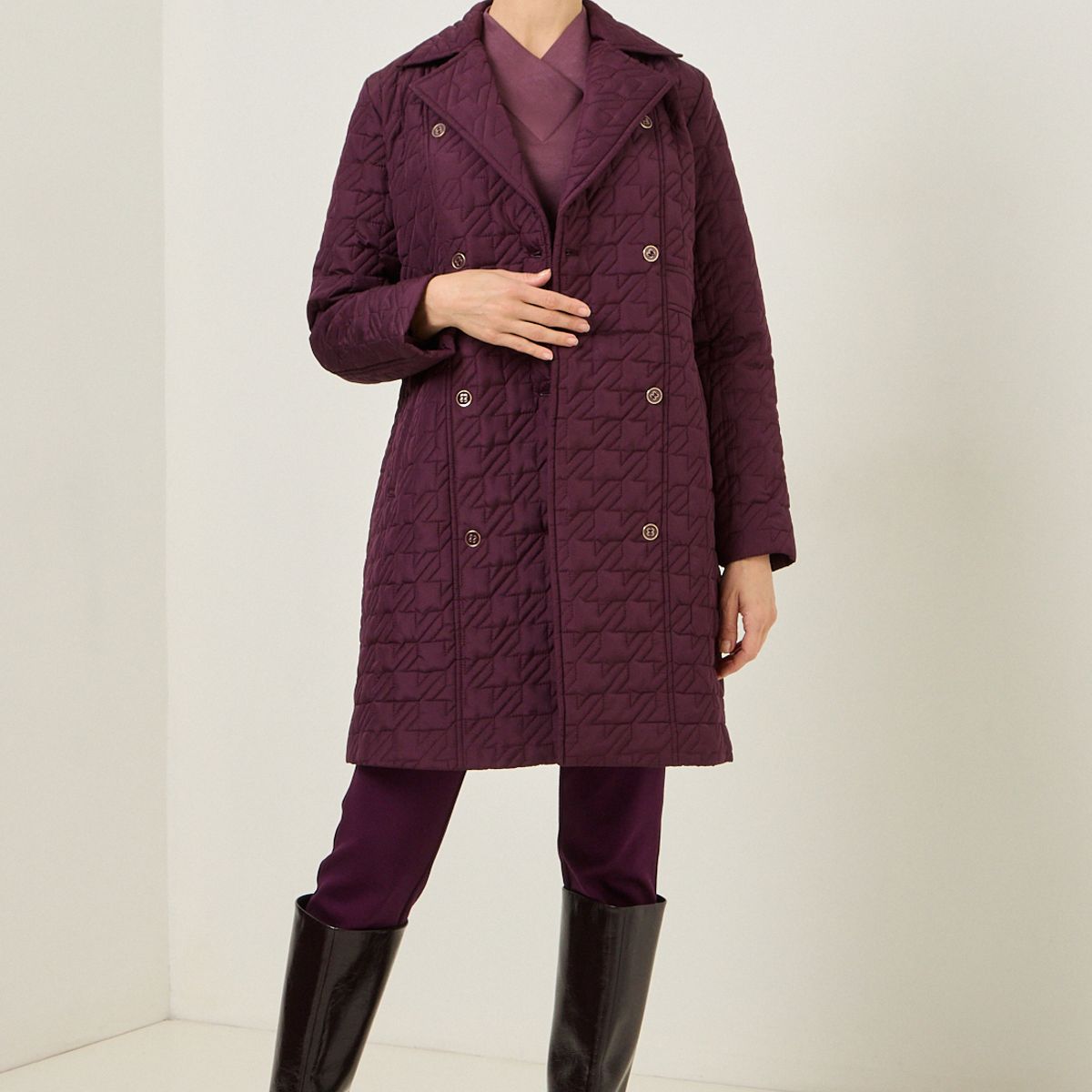 MA GRIFFE - Parka Burdeo Mujer Magriffe