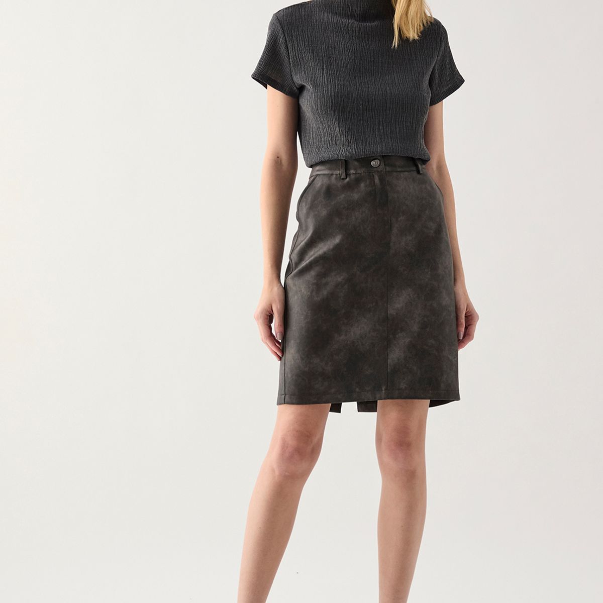 ASH - Falda Larga Negro Mujer Ash