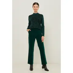MA GRIFFE - Pantalon Verde Musgo Mujer Magriffe