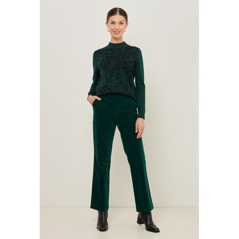 MA GRIFFE - Pantalon Verde Musgo Mujer Magriffe