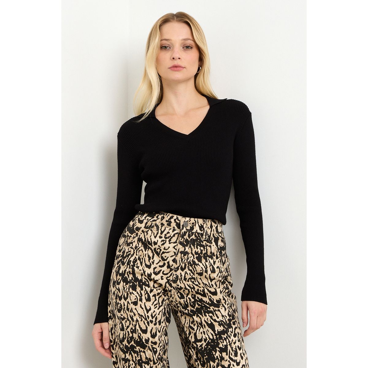 ASH - Polera Manga Larga Negro Mujer Ash