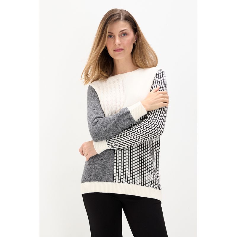 MA GRIFFE - Sweater Crudo Mujer Magriffe