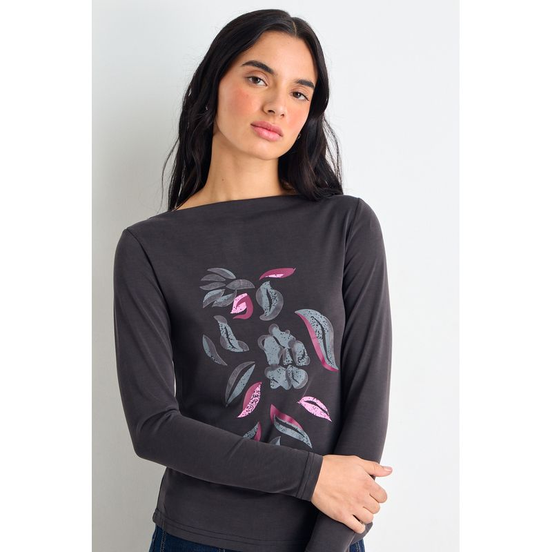 IO - Polera Manga Larga Negro Mujer Io