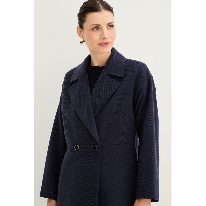 MA GRIFFE - Chaqueton Azul Marino Mujer Magriffe