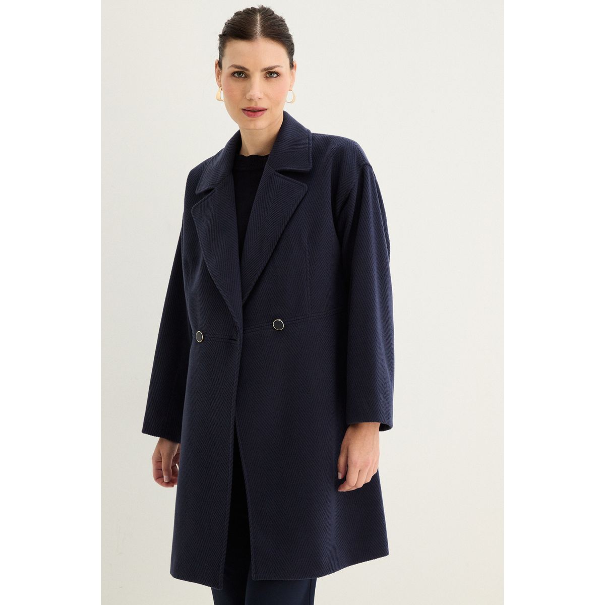 MA GRIFFE - Chaqueton Azul Marino Mujer Magriffe