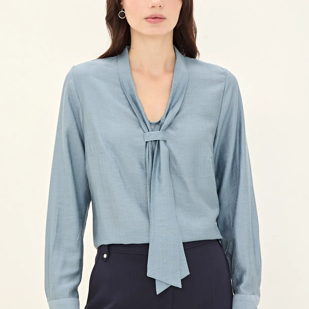 MA GRIFFE - Blusa Manga Larga Verde Cata Mujer Magriffe