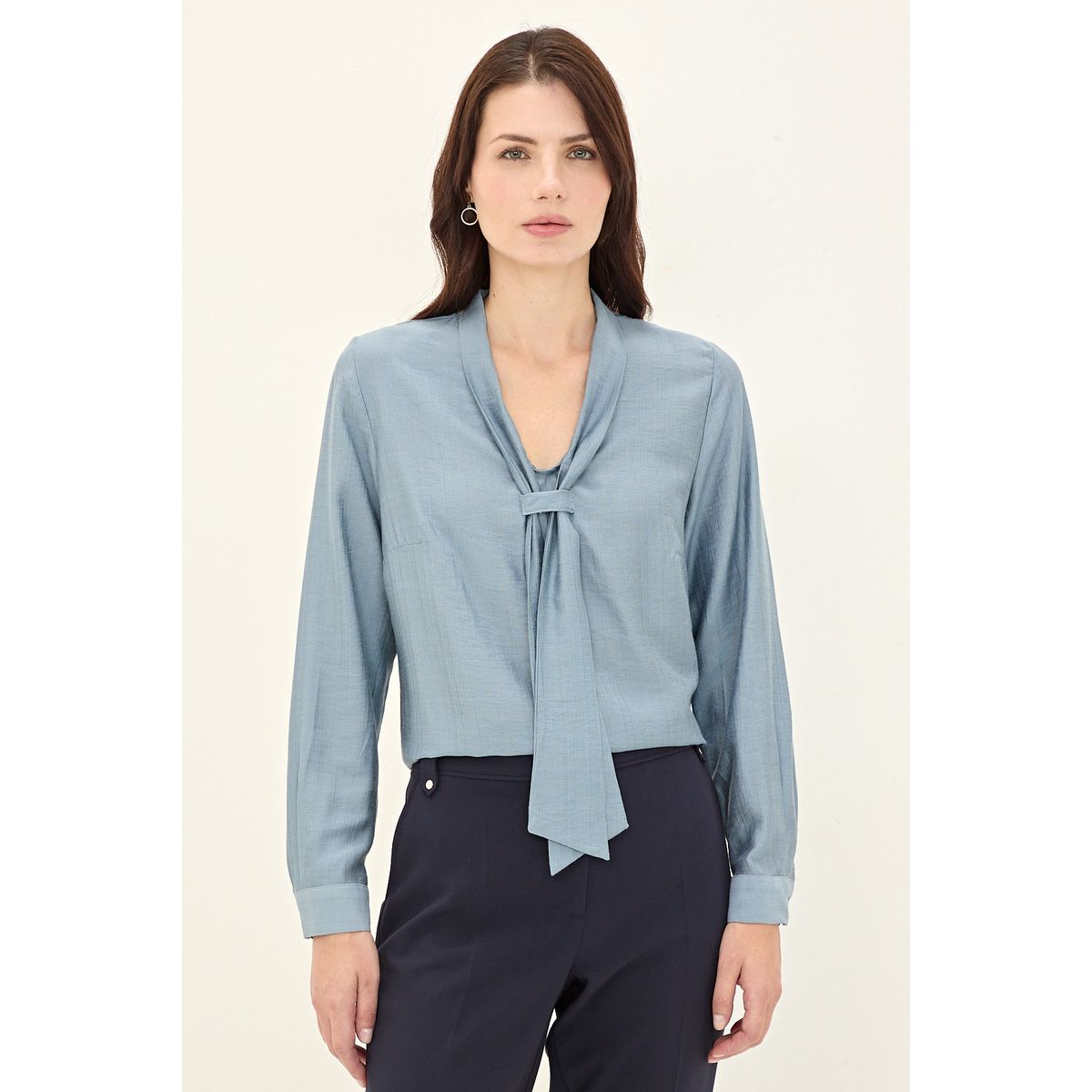 MA GRIFFE - Blusa Manga Larga Verde Cata Mujer Magriffe