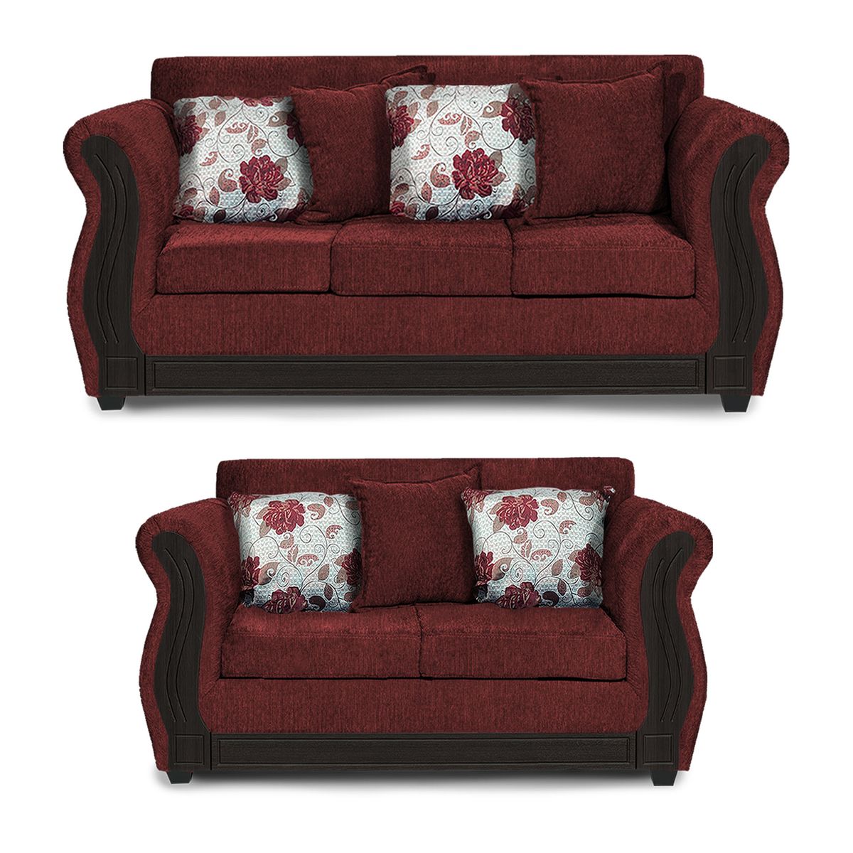 ADONIS LEUDH - Living 3+2 Caburgua Chenille Rojo