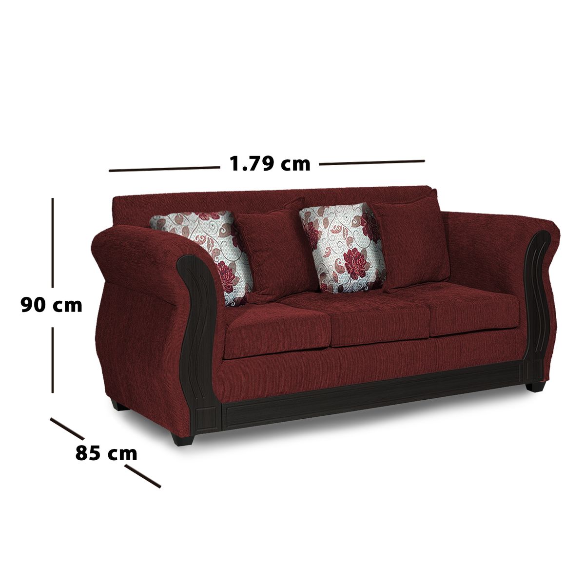 ADONIS LEUDH - Living 3+2 Caburgua Chenille Rojo