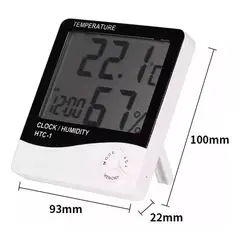 GENERICO - X2 Termohigrómetro Digital Htc-1 Higrometro Termometro Reloj Ambiental